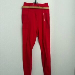 1st Phorm Red High-Waisted Leggings